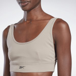 STUDIO REEBOK STRIPPED MINIMALIST BRA - LJÓSBRÚNN